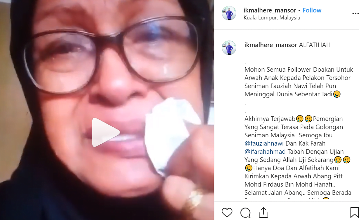 Akhirnya Jnazah Pitt Hanif Ditemui, Ibu Fauziahnawi Jelas Hal Sebenar 1 aa