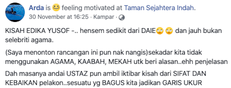 Edika Yusof Sanggup 14 tahun Jaga Isteri Lumpuh, Tahap Kesetiaan Dibanding Dengan Da’i 3 28