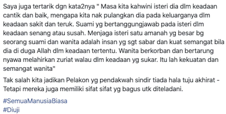 Edika Yusof Sanggup 14 tahun Jaga Isteri Lumpuh, Tahap Kesetiaan Dibanding Dengan Da’i 6 32