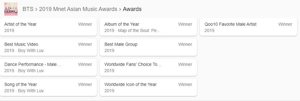 Ini Jumlah Anugerah Yang Dirangkul BTS Di MAMA 2019 2 63