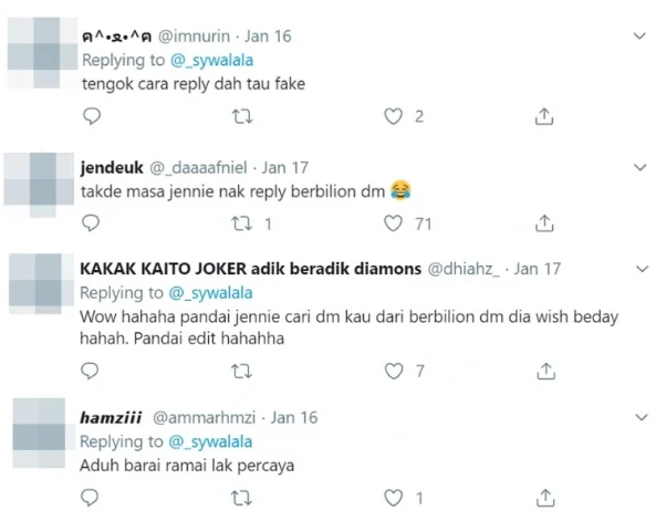 Tak Sangka! Jennie Blackpink Membalas Mesej Permintaan Dari Peminatnya Di Malaysia. 4 jennie9
