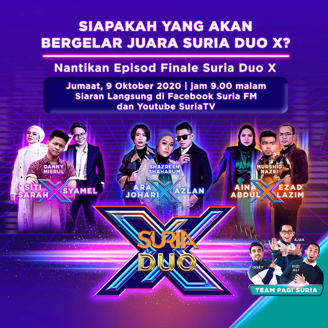 Finalis Kumpulan Manakah Yang Akan Bergelar Juara SURIA DUO X? 2 FINALE SURIADUOX ig post NO HANDLES