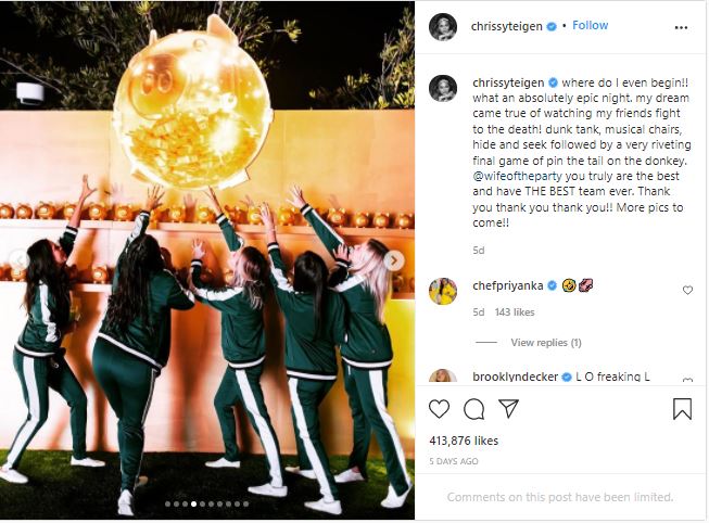 Netizen Berang Dengan Parti Tema ‘Squid Game’ John Legend Dan Chrissy Teigen 3 llll