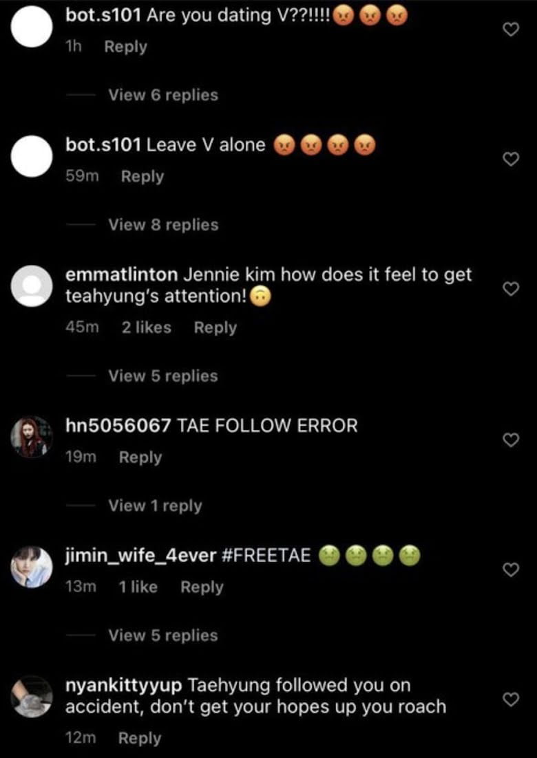Kerana Butang ‘Follow’, Netizen Serang Jennie BLACKPINK Dan V BTS 4 unnamed 2