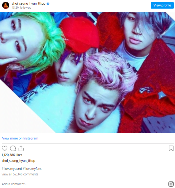 Peminat Terkejut Dengan Gambar Dan Caption Terbaru T.O.P BIGBANG Di Instagram 2 4