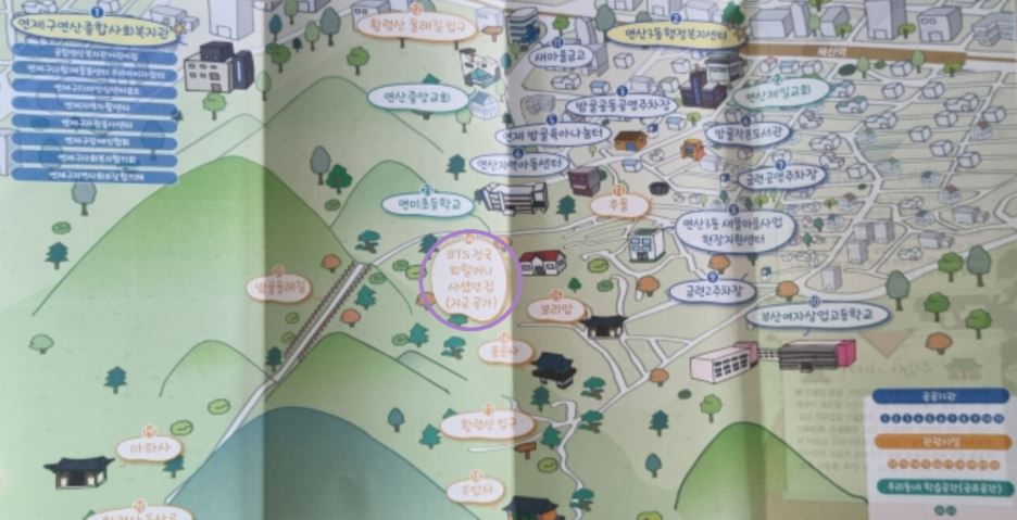 Peta Kampung Ini Mengundang Kontroversi Kerana Mendedahkan Rumah Nenek Jungkook BTS 1 mappy