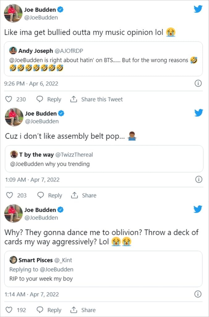 "Tiada Sebab, Aku Hanya Benci BTS", Joe Budden Buktikan Yang Dia 'Haters' No.1 BTS 3 00421641s2