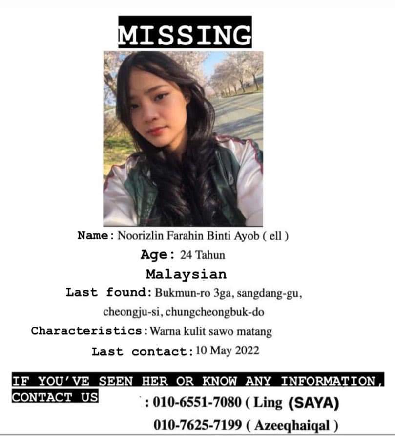 Wanita Malaysia Hilang Di Korea Selatan 2 FB IMG 1653526757637