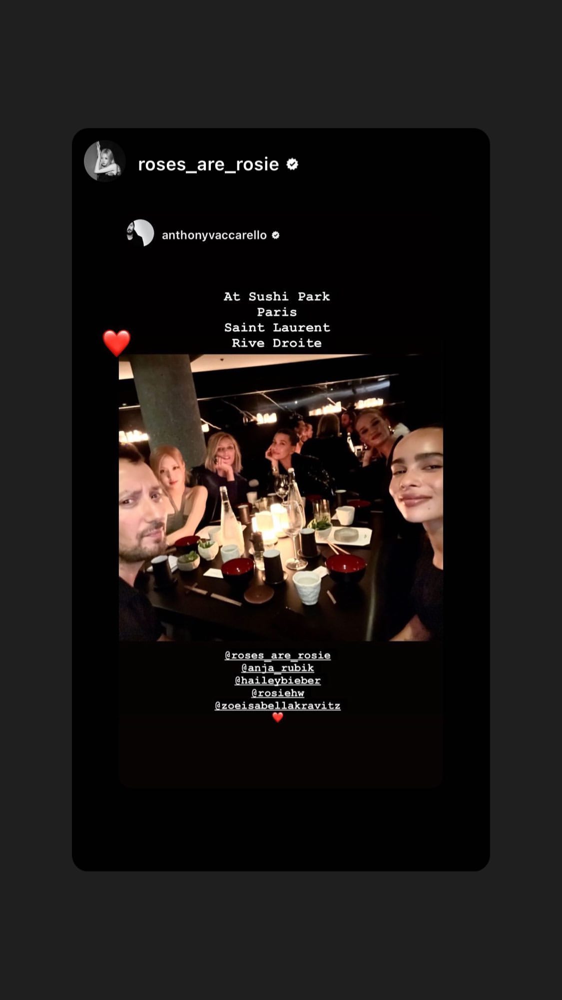 "Kemain,Lepak Dengan Budak-Budak Up"- Rose BLACKPINK Lepak 'Minum' Dengan Artis Hollywood 1 Anthony Vaccarello Rose