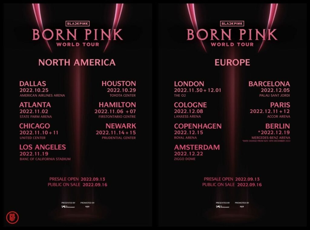 BLACKPINK BORN PINK 2022 World Tour Updates Dates Venues and New Title Track Shut Down IMAGE 1 1024x759 1