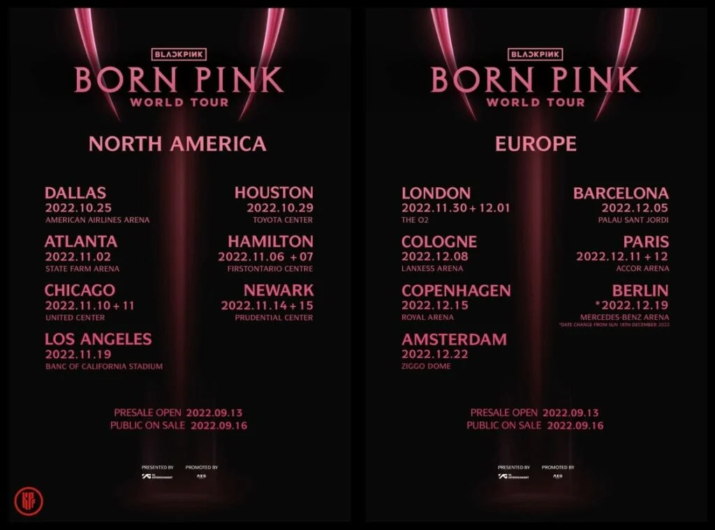 BLACKPINK BORN PINK 2022 World Tour Updates Dates Venues and New Title Track Shut Down IMAGE 1 1024x759 1