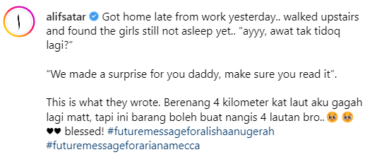 Terkejut Dapat Surat Dari Anak-Anak, Sekali Ucapan Mereka Pula Buat Alif Satar Sebak 4 Screenshot 2023 05 23 152057