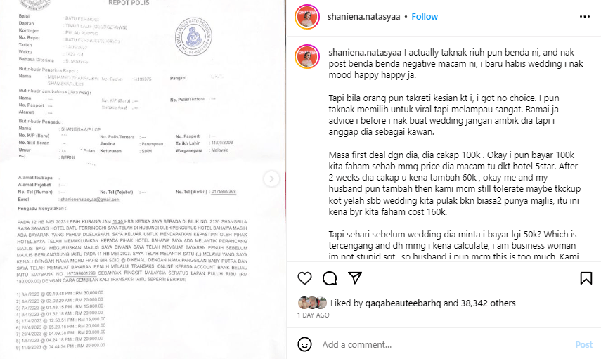 'Influencer' Dakwa Ditipu RM 180 Ribu Oleh 'Wedding Planner', Yg Juga Kawannya Sendiri 1 influencer 1