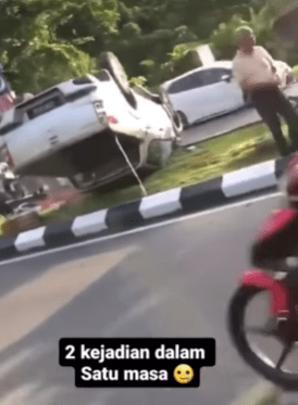 "Tulah Ralit Sangat Nak Rakam"-Dua Kejadian Dlm Satu Masa Buat Netizen Terhibur 1 rakam