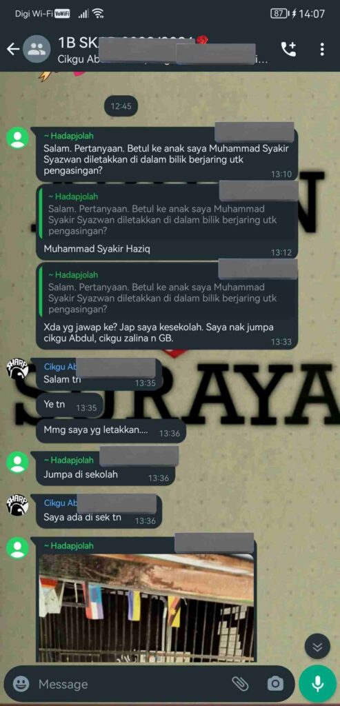 Ibu Bapa Mengamuk Anak Baru Darjah Satu Dikurung Dalam Pagar Besi Seperti Banduan 1 kurung 1