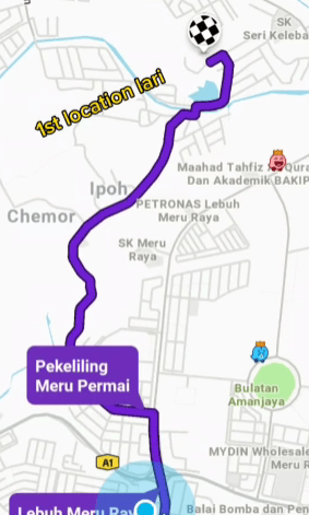 "Org Lain Dah Merendang, Kami Masih Marathon 15km Lagi"-Larian Lembu Paling Jauh Siap Ada Map 2 lembu1