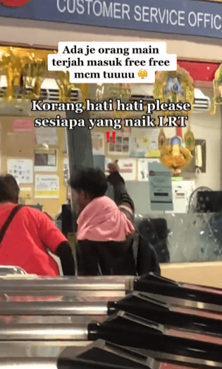 Ambil Kesempatan Di Laluan Gate LRT, Netizen Disarankan Untuk Berhati-Hati 1 laluan1