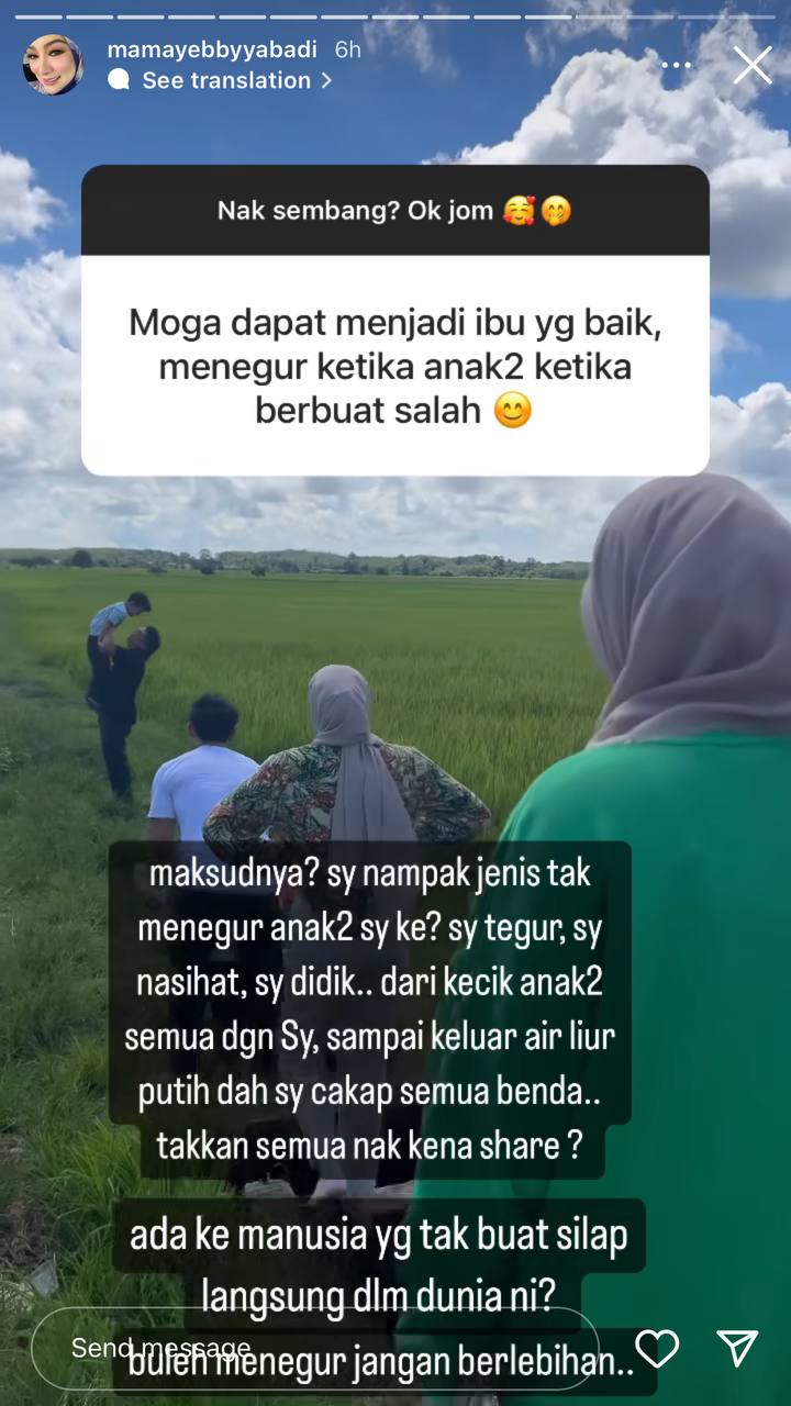 Dikatakan Tidak Menegur Anak, sekali Kata-Kata Abby Abadi Raih Tumpuan Ramai 1 abby 1