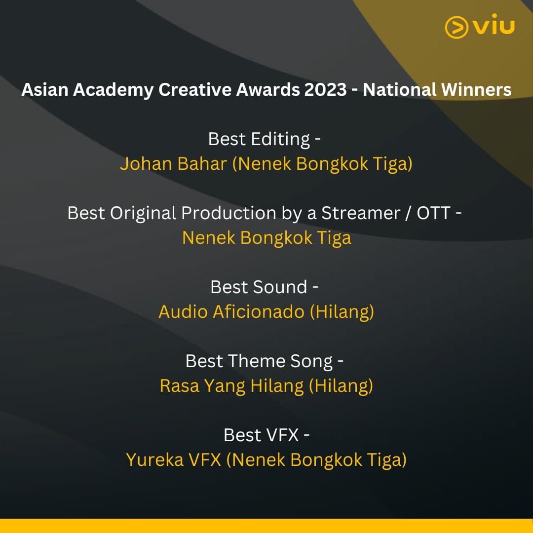 Viu Malaysia Raih 10 Anugerah “Asian Academy Creative Awards 2023”, Paling Banyak di Kalangan Semua Pemain OTT di Malaysia 3 IMG 7116