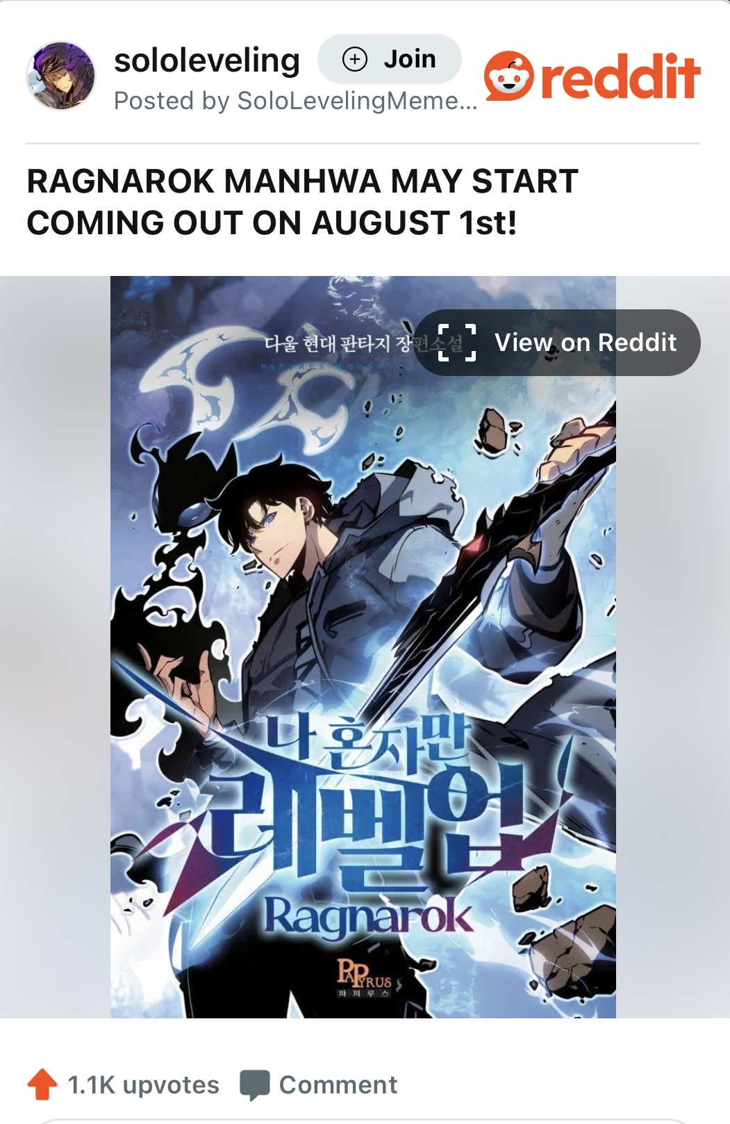 Sekuel Siri Solo Leveling: Ragnarok Mengesahkan Adaptasi Webtoon 1 Ogos 2024 1 Ragnarok