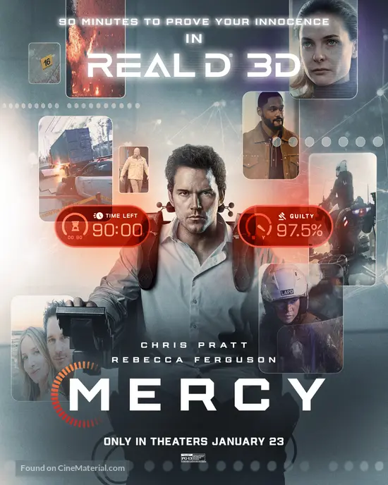 Review Sci-Fi Thriller “Mercy” (2026): AI Hakim Yang Tentukan Hidup Mati Dalam 90 Minit 1 Mercy (2026)