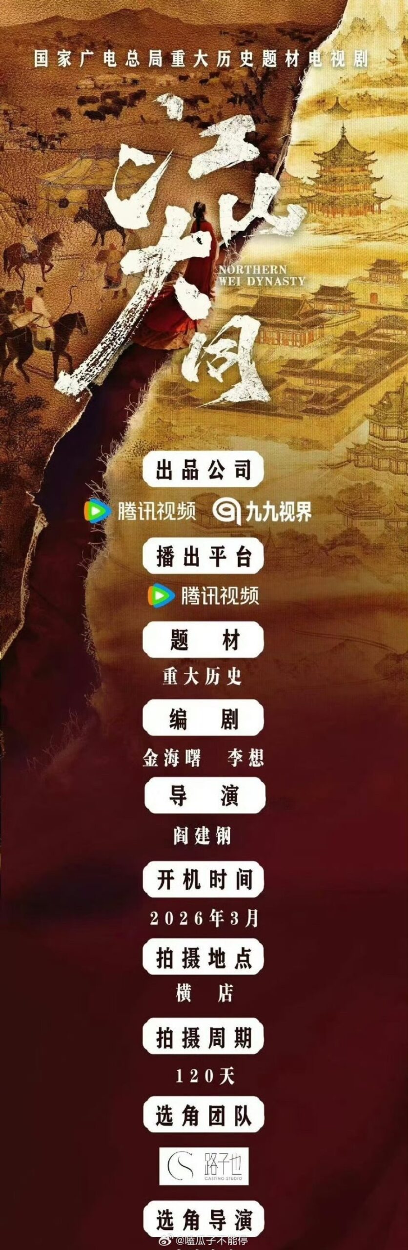 Drama Epik “Northern Wei Dynasty” Umum Barisan Pelakon Utama: Yang Mi dan Liu Xueyi Terajui Kisah Sejarah Agung China 6 Northern Wei Dynasty